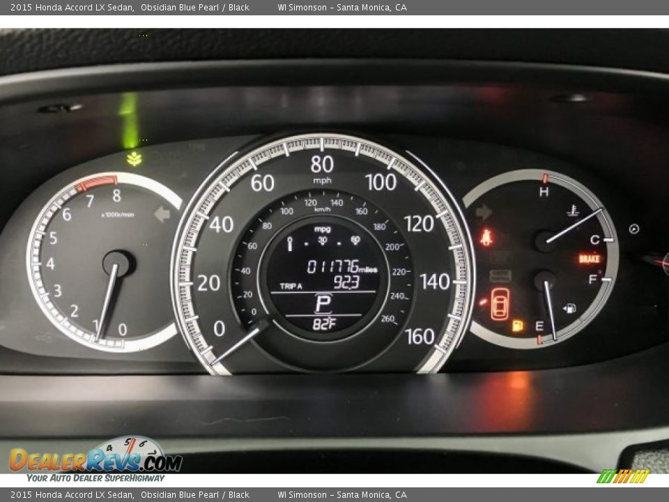 2015 Honda Accord LX Sedan Obsidian Blue Pearl / Black Photo #19