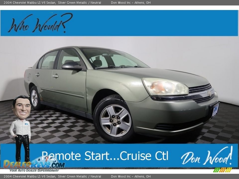 2004 Chevrolet Malibu LS V6 Sedan Silver Green Metallic / Neutral Photo #1