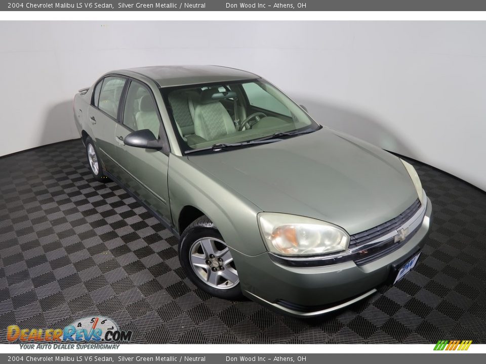 2004 Chevrolet Malibu LS V6 Sedan Silver Green Metallic / Neutral Photo #2