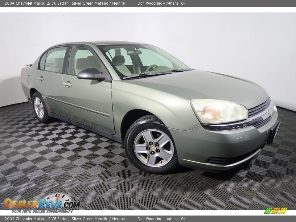 2004 Chevrolet Malibu LS V6 Sedan Silver Green Metallic / Neutral Photo #4