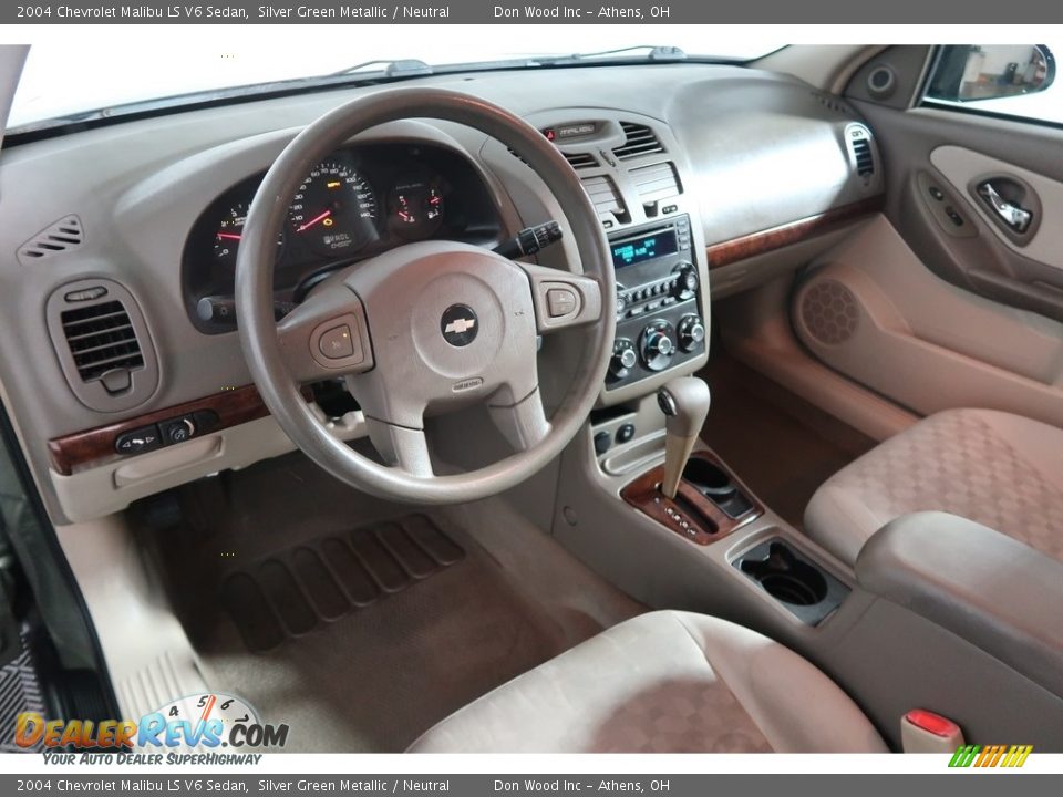 2004 Chevrolet Malibu LS V6 Sedan Silver Green Metallic / Neutral Photo #13