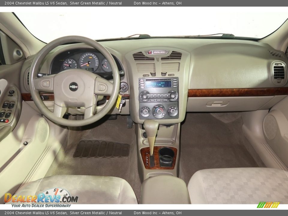 2004 Chevrolet Malibu LS V6 Sedan Silver Green Metallic / Neutral Photo #15