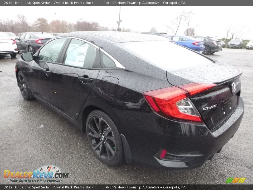 2019 Honda Civic Sport Sedan Crystal Black Pearl / Black Photo #3