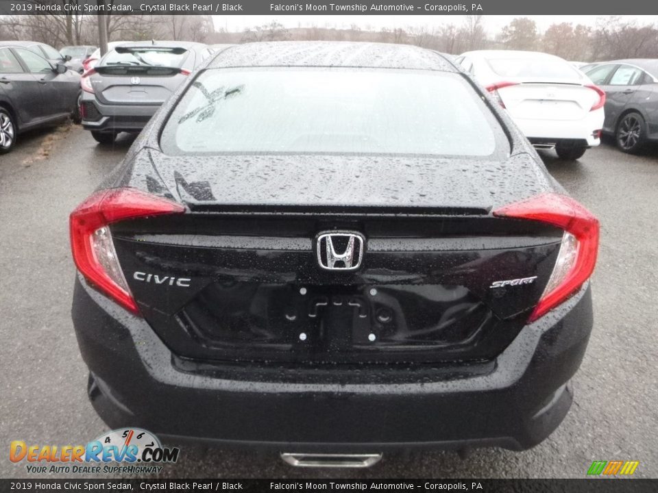 2019 Honda Civic Sport Sedan Crystal Black Pearl / Black Photo #4