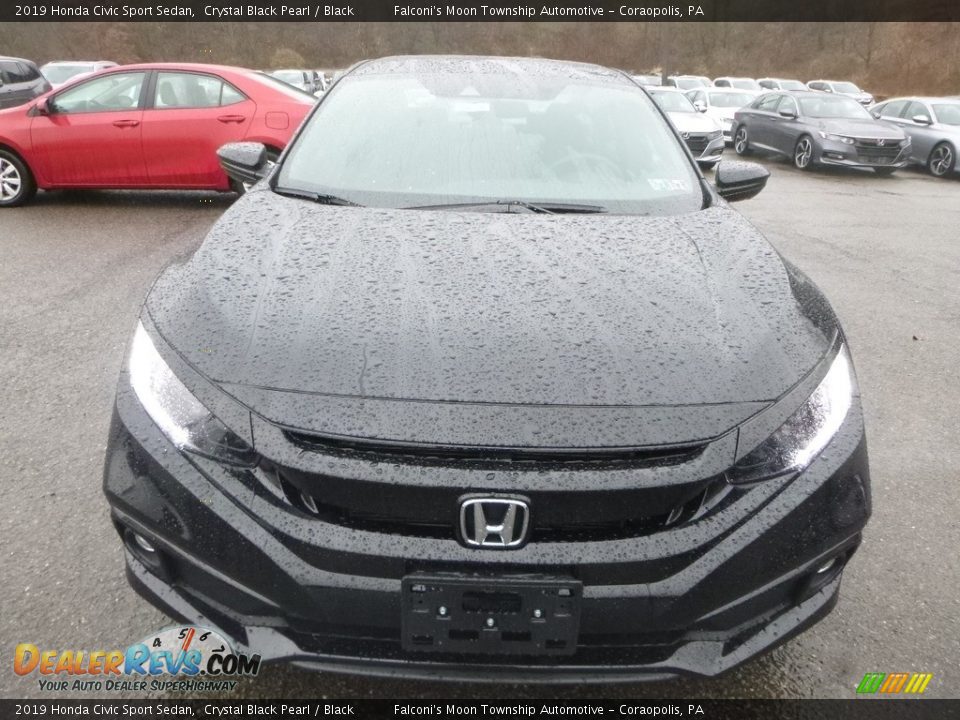 2019 Honda Civic Sport Sedan Crystal Black Pearl / Black Photo #7
