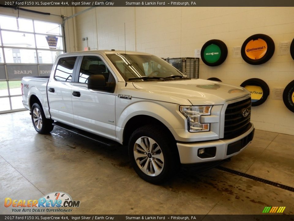 2017 Ford F150 XL SuperCrew 4x4 Ingot Silver / Earth Gray Photo #1