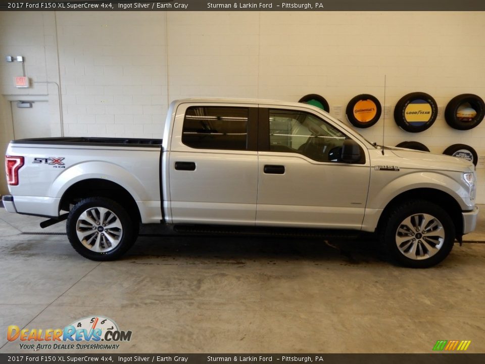 2017 Ford F150 XL SuperCrew 4x4 Ingot Silver / Earth Gray Photo #2