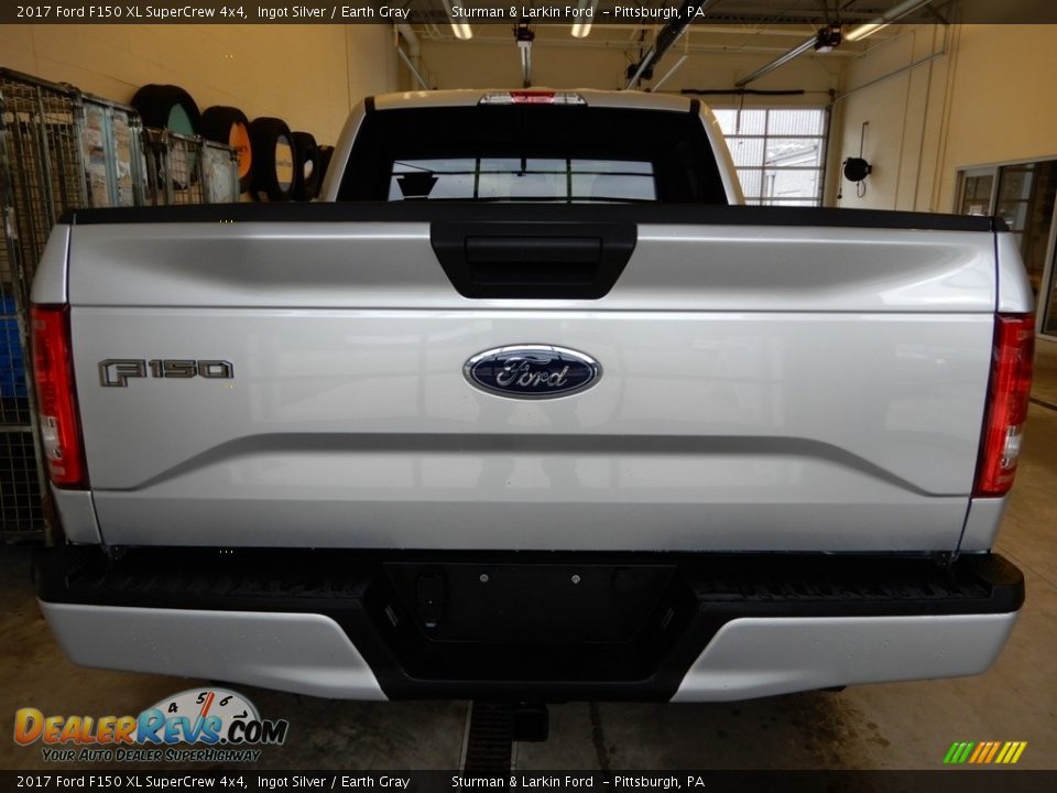 2017 Ford F150 XL SuperCrew 4x4 Ingot Silver / Earth Gray Photo #4