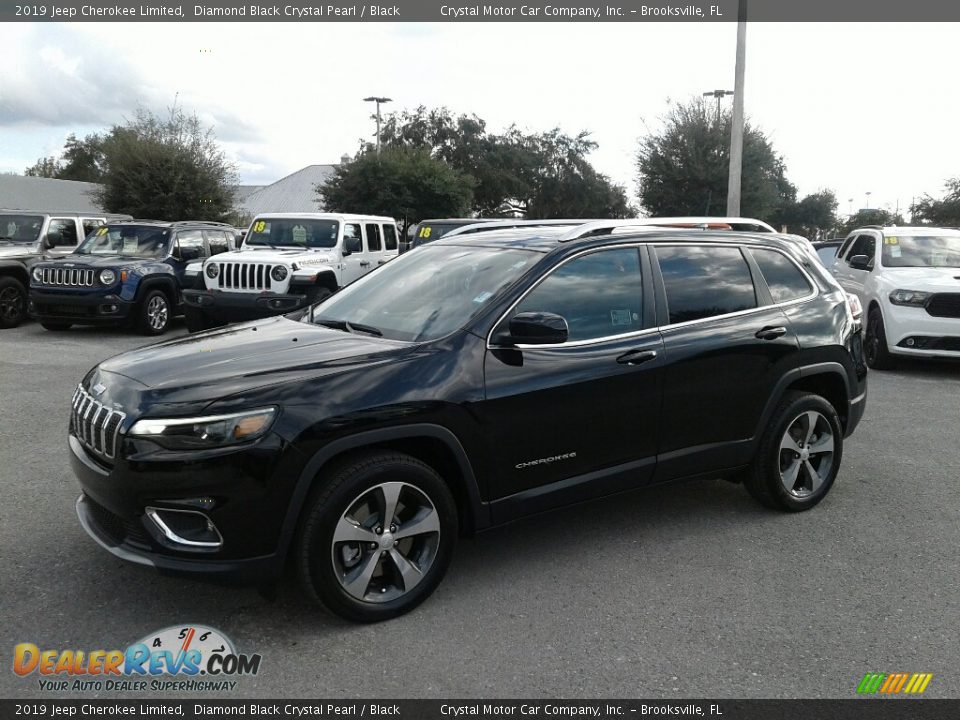 2019 Jeep Cherokee Limited Diamond Black Crystal Pearl / Black Photo #1