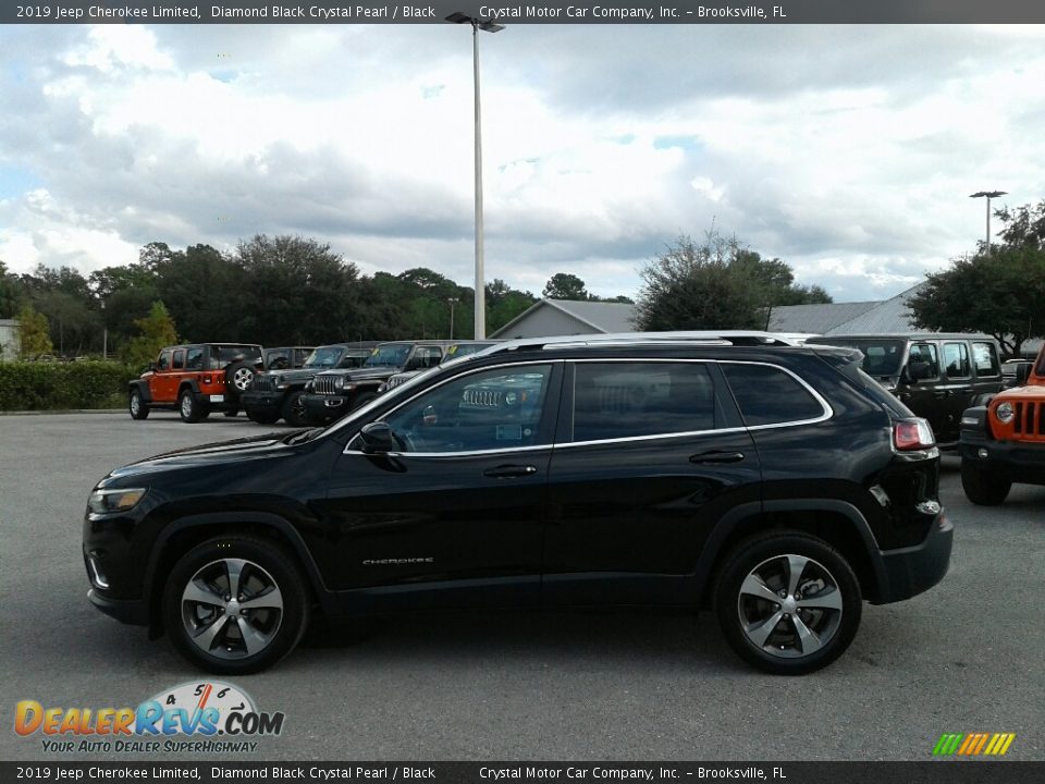 2019 Jeep Cherokee Limited Diamond Black Crystal Pearl / Black Photo #2