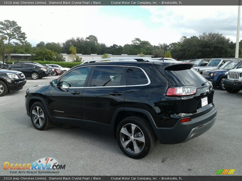 2019 Jeep Cherokee Limited Diamond Black Crystal Pearl / Black Photo #3