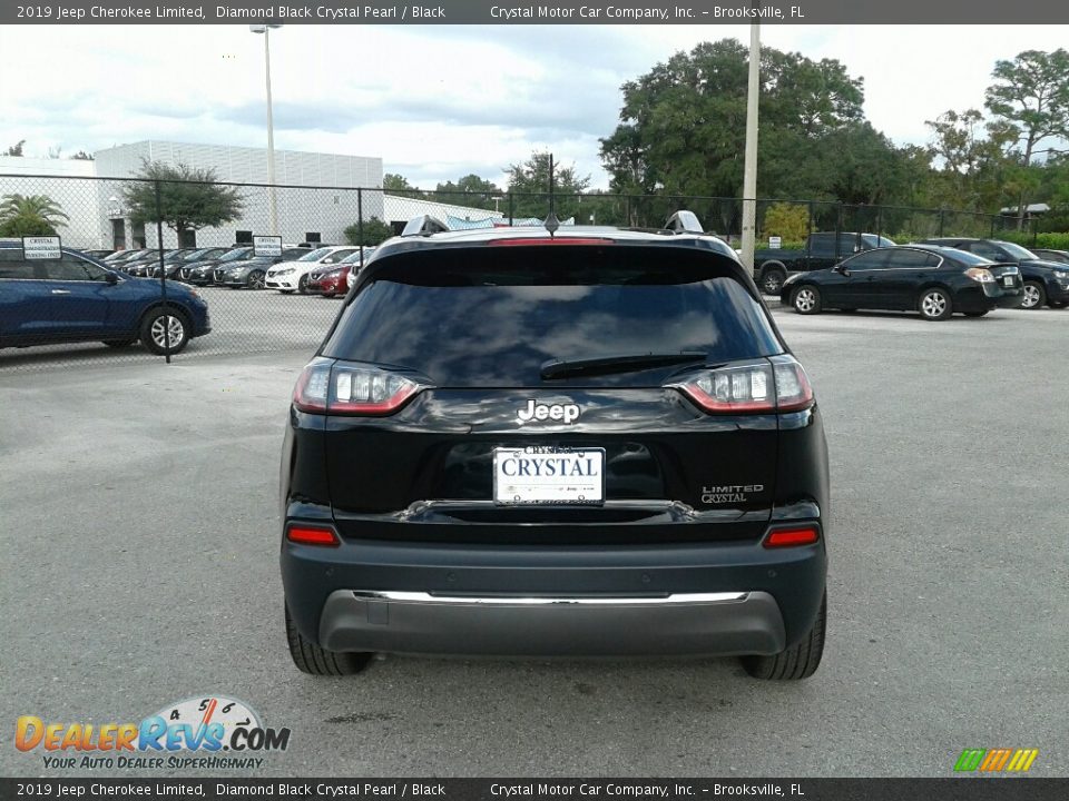 2019 Jeep Cherokee Limited Diamond Black Crystal Pearl / Black Photo #4