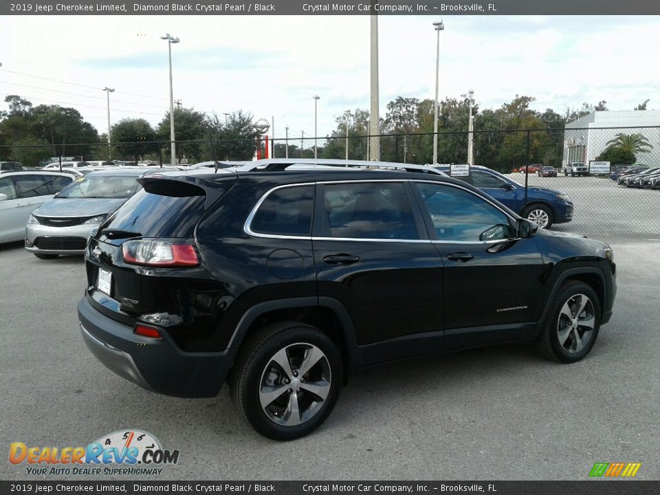 2019 Jeep Cherokee Limited Diamond Black Crystal Pearl / Black Photo #5