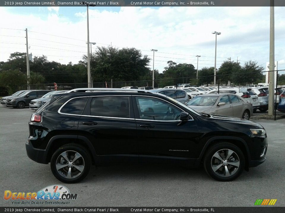 2019 Jeep Cherokee Limited Diamond Black Crystal Pearl / Black Photo #6