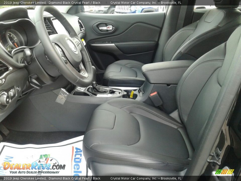 2019 Jeep Cherokee Limited Diamond Black Crystal Pearl / Black Photo #9