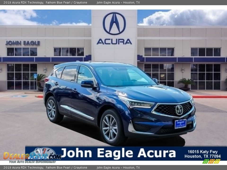 2019 Acura RDX Technology Fathom Blue Pearl / Graystone Photo #1