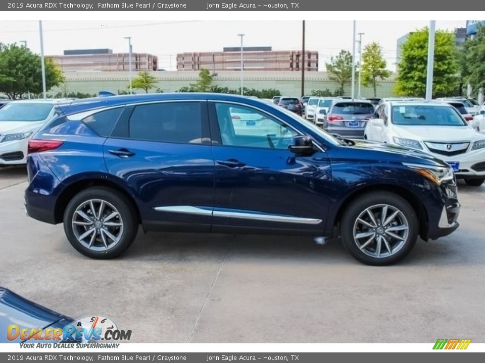 2019 Acura RDX Technology Fathom Blue Pearl / Graystone Photo #8