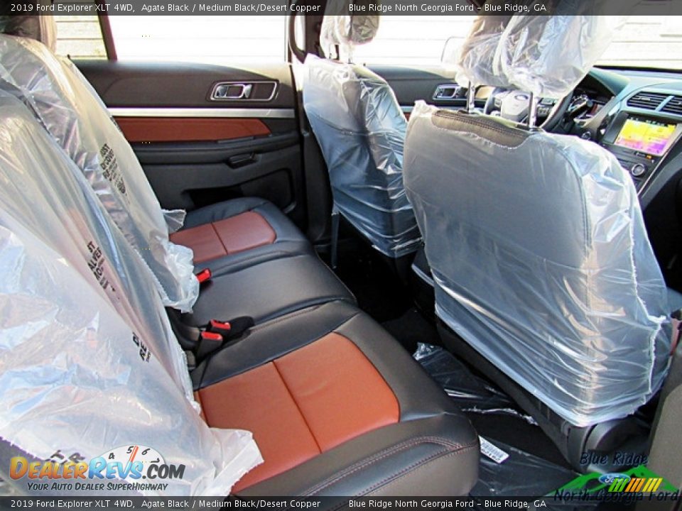 2019 Ford Explorer XLT 4WD Agate Black / Medium Black/Desert Copper Photo #12