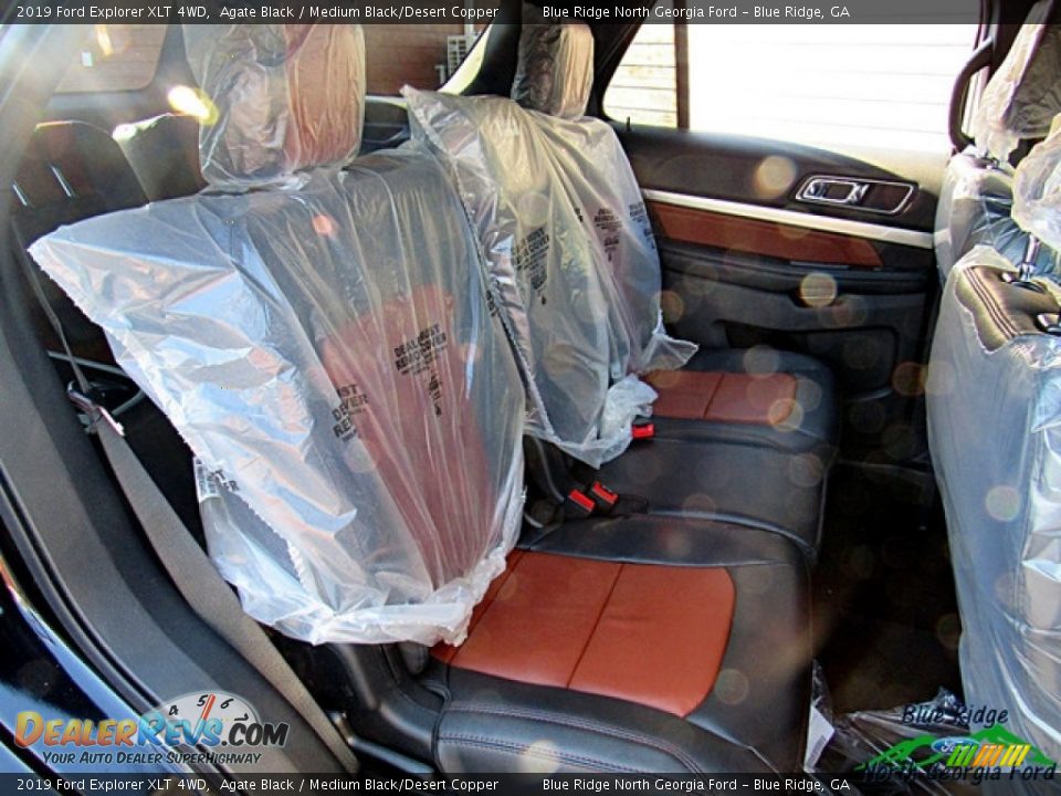 2019 Ford Explorer XLT 4WD Agate Black / Medium Black/Desert Copper Photo #13
