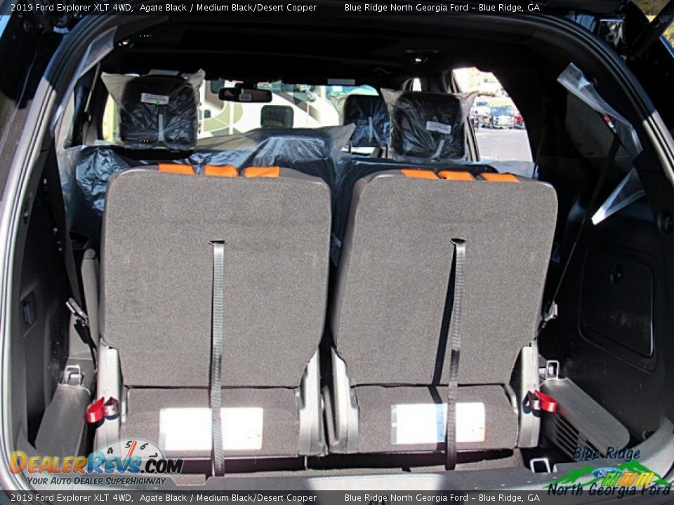 2019 Ford Explorer XLT 4WD Agate Black / Medium Black/Desert Copper Photo #14