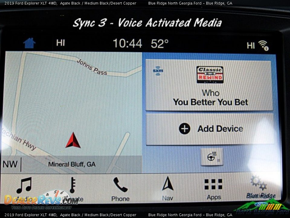 2019 Ford Explorer XLT 4WD Agate Black / Medium Black/Desert Copper Photo #21