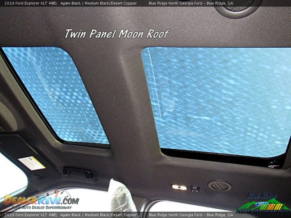 2019 Ford Explorer XLT 4WD Agate Black / Medium Black/Desert Copper Photo #26