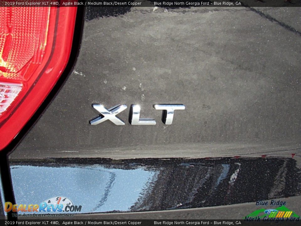 2019 Ford Explorer XLT 4WD Agate Black / Medium Black/Desert Copper Photo #34