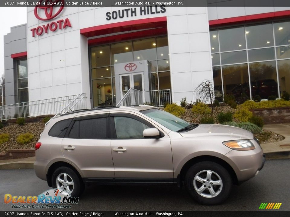 2007 Hyundai Santa Fe GLS 4WD Golden Beige / Beige Photo #2