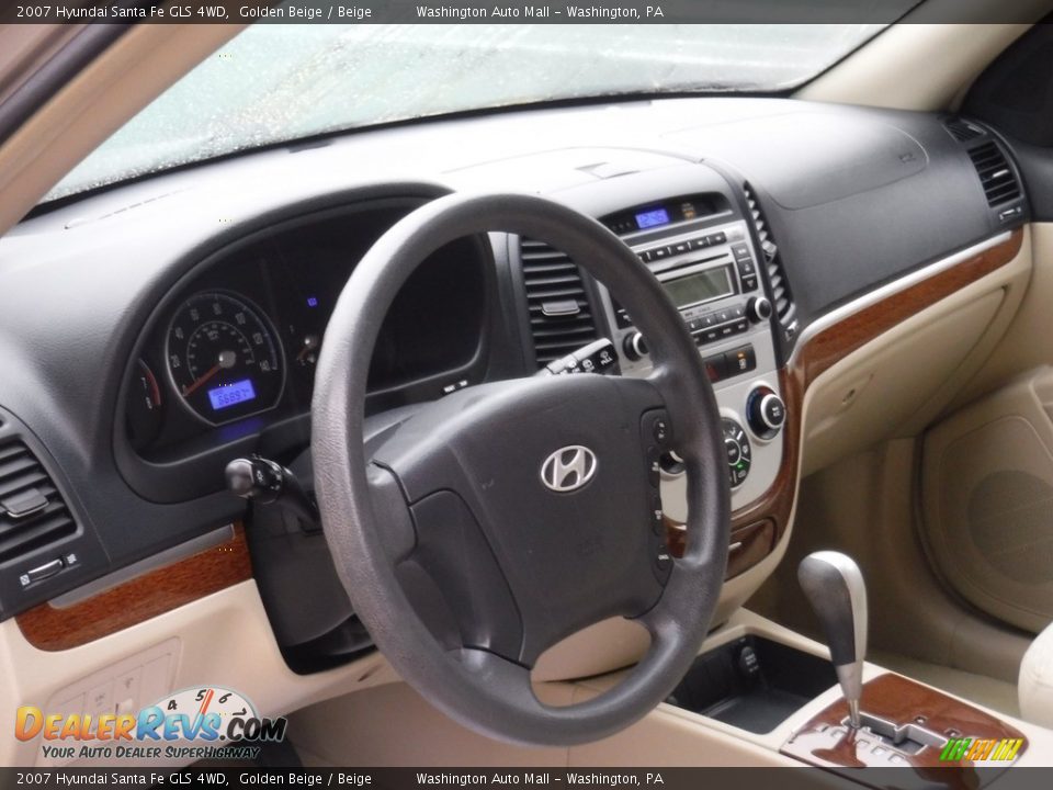 2007 Hyundai Santa Fe GLS 4WD Golden Beige / Beige Photo #12