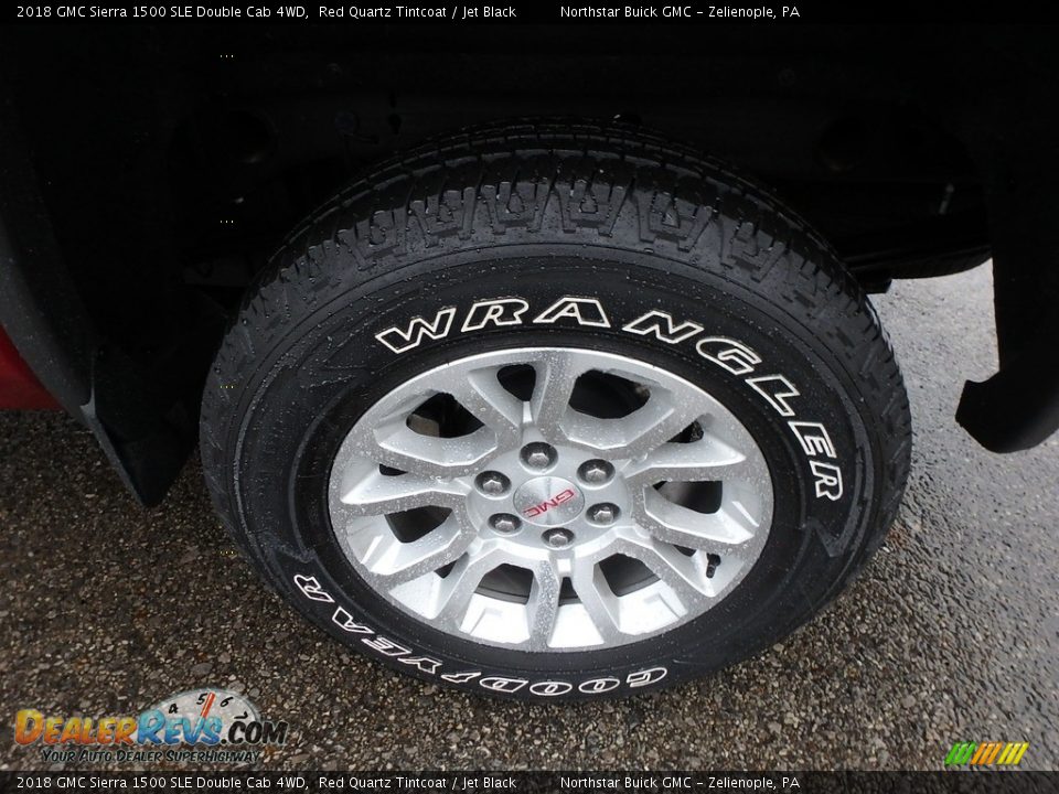 2018 GMC Sierra 1500 SLE Double Cab 4WD Red Quartz Tintcoat / Jet Black Photo #9