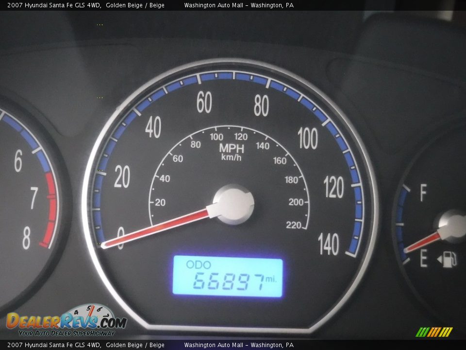 2007 Hyundai Santa Fe GLS 4WD Golden Beige / Beige Photo #25