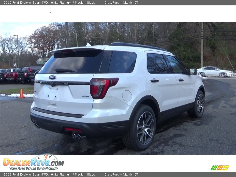 2019 Ford Explorer Sport 4WD White Platinum / Medium Black Photo #7