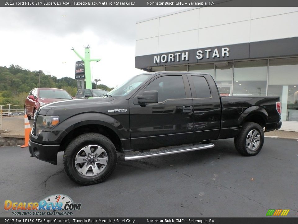 2013 Ford F150 STX SuperCab 4x4 Tuxedo Black Metallic / Steel Gray Photo #1