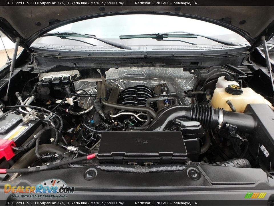 2013 Ford F150 STX SuperCab 4x4 Tuxedo Black Metallic / Steel Gray Photo #2