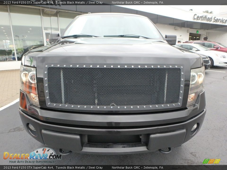 2013 Ford F150 STX SuperCab 4x4 Tuxedo Black Metallic / Steel Gray Photo #3