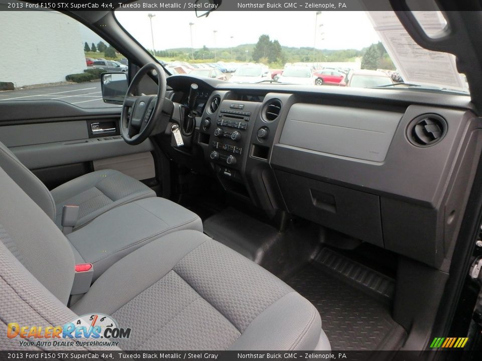 2013 Ford F150 STX SuperCab 4x4 Tuxedo Black Metallic / Steel Gray Photo #5