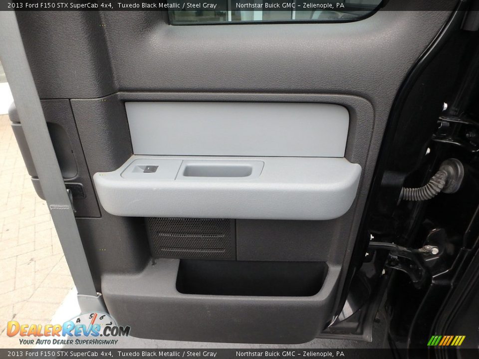 2013 Ford F150 STX SuperCab 4x4 Tuxedo Black Metallic / Steel Gray Photo #7