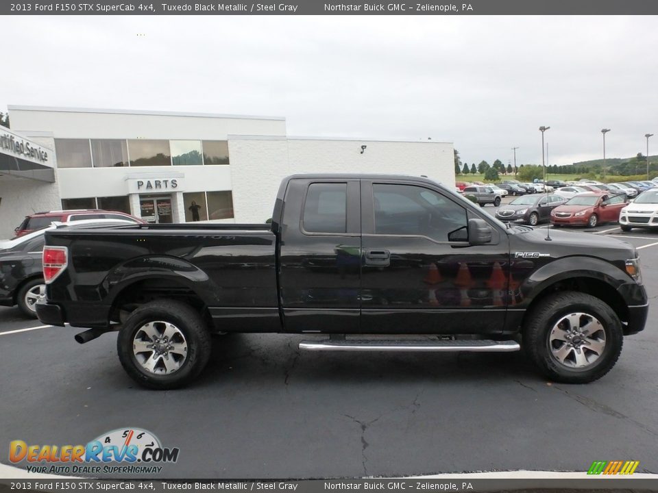 2013 Ford F150 STX SuperCab 4x4 Tuxedo Black Metallic / Steel Gray Photo #8