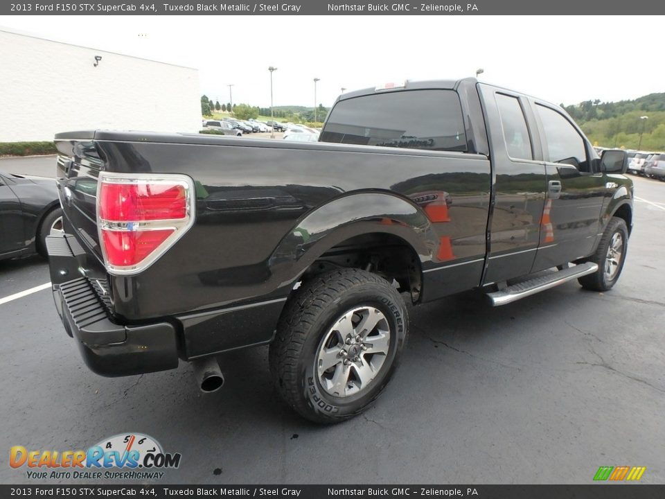 2013 Ford F150 STX SuperCab 4x4 Tuxedo Black Metallic / Steel Gray Photo #10