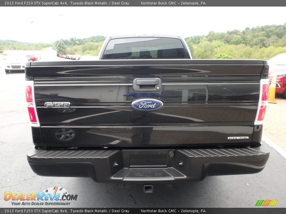2013 Ford F150 STX SuperCab 4x4 Tuxedo Black Metallic / Steel Gray Photo #11