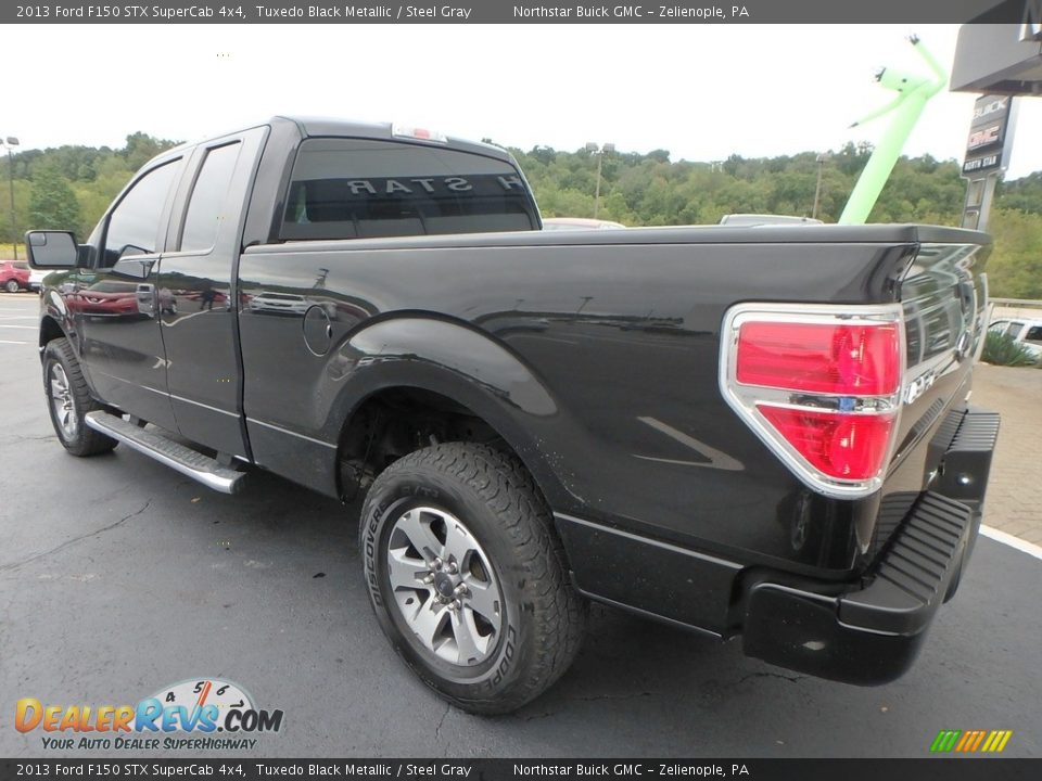 2013 Ford F150 STX SuperCab 4x4 Tuxedo Black Metallic / Steel Gray Photo #13