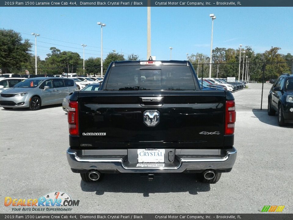 2019 Ram 1500 Laramie Crew Cab 4x4 Diamond Black Crystal Pearl / Black Photo #4