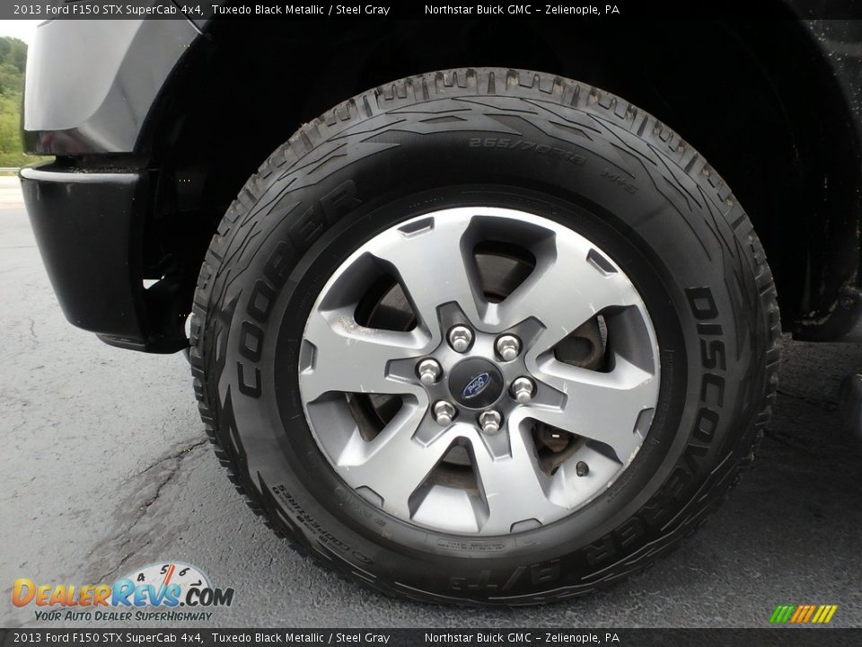 2013 Ford F150 STX SuperCab 4x4 Tuxedo Black Metallic / Steel Gray Photo #15