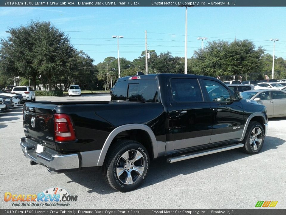 2019 Ram 1500 Laramie Crew Cab 4x4 Diamond Black Crystal Pearl / Black Photo #5