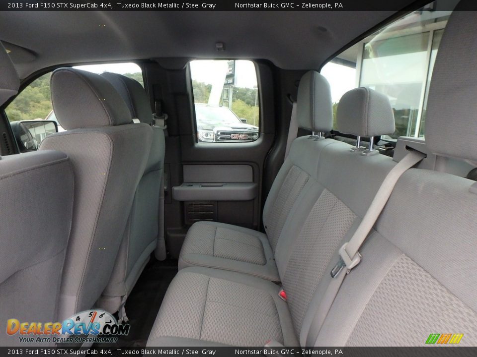 2013 Ford F150 STX SuperCab 4x4 Tuxedo Black Metallic / Steel Gray Photo #17