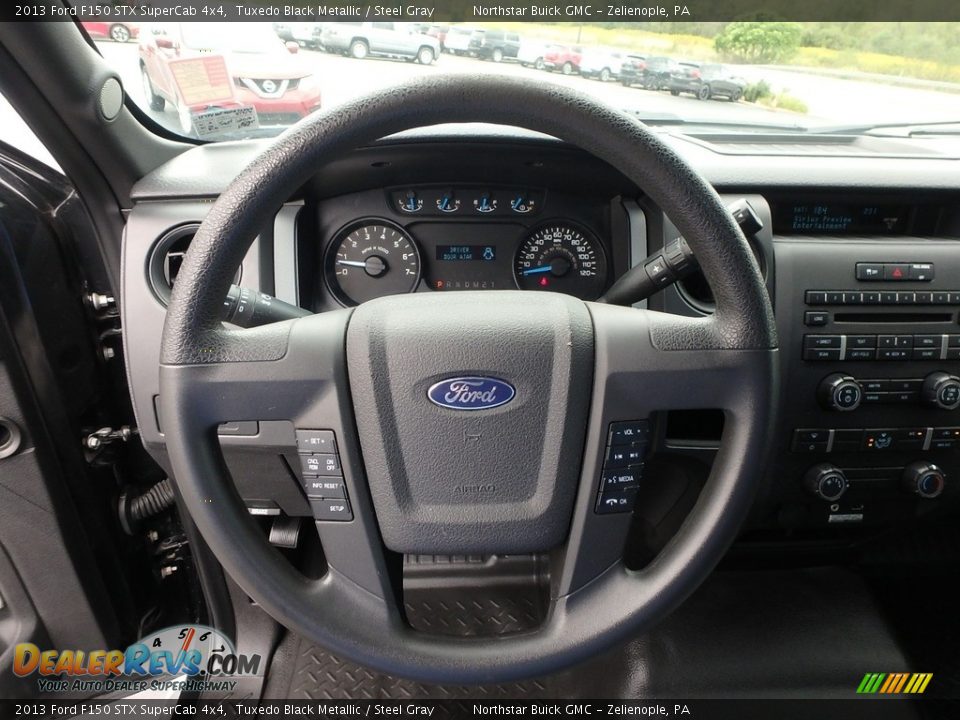 2013 Ford F150 STX SuperCab 4x4 Tuxedo Black Metallic / Steel Gray Photo #22