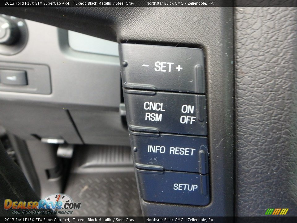 2013 Ford F150 STX SuperCab 4x4 Tuxedo Black Metallic / Steel Gray Photo #24