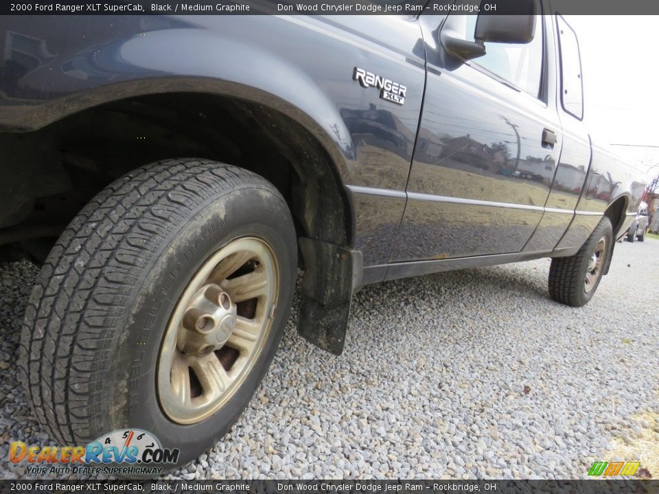 2000 Ford Ranger XLT SuperCab Black / Medium Graphite Photo #5