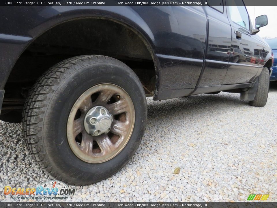 2000 Ford Ranger XLT SuperCab Black / Medium Graphite Photo #10