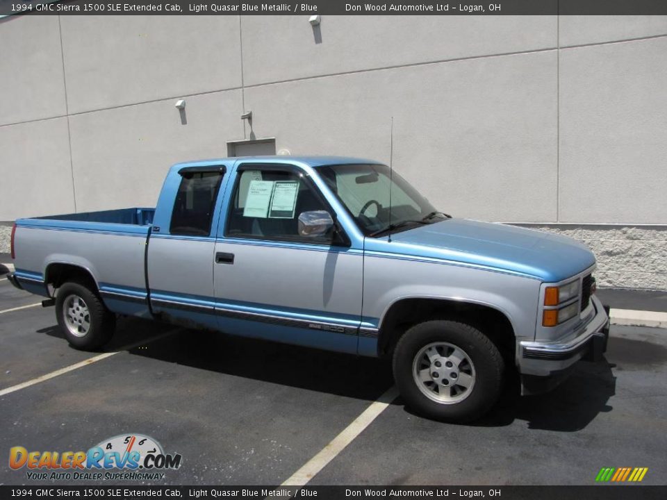 1994 GMC Sierra 1500 SLE Extended Cab Light Quasar Blue Metallic / Blue Photo #1